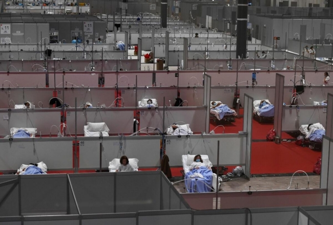 İspanya'da kongre merkezleri hastaneye çevrildi. Foto: Getty